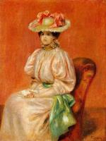Renoir, Pierre Auguste - Seated Woman with Green Sash